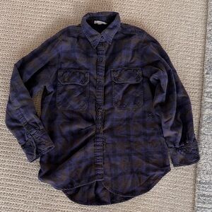Isabel Marant Soft Purple and Dark Gray Plaid Shirt sz 0